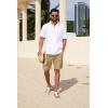 imageCOOFANDY Mens Casual Shorts Elastic Waist Drawstring Lightweight Dry Quick Summer Beach ShortsDark Khaki