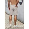 imageCOOFANDY Mens Casual Shorts Elastic Waist Drawstring Lightweight Dry Quick Summer Beach ShortsLight Grey