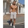 imageCOOFANDY Mens Casual Shorts Elastic Waist Drawstring Lightweight Dry Quick Summer Beach ShortsLight Grey