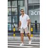 imageCOOFANDY Mens Casual Shorts Elastic Waist Drawstring Lightweight Dry Quick Summer Beach ShortsLight Grey