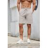 imageCOOFANDY Mens Casual Shorts Elastic Waist Drawstring Lightweight Dry Quick Summer Beach ShortsLight Grey