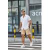 imageCOOFANDY Mens Casual Shorts Elastic Waist Drawstring Lightweight Dry Quick Summer Beach ShortsLight Khaki
