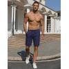imageCOOFANDY Mens Casual Shorts Elastic Waist Drawstring Lightweight Dry Quick Summer Beach ShortsNavy Blue