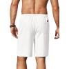 imageCOOFANDY Mens Linen Shorts 9quot Elastic Waist Drawstring Casual Shorts Lightweight Summer Beach ShortsAwhite