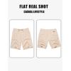 imageCOOFANDY Mens Linen Shorts 9quot Elastic Waist Drawstring Casual Shorts Lightweight Summer Beach ShortsBeige