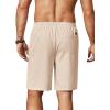 imageCOOFANDY Mens Linen Shorts 9quot Elastic Waist Drawstring Casual Shorts Lightweight Summer Beach ShortsBeige