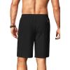 imageCOOFANDY Mens Linen Shorts 9quot Elastic Waist Drawstring Casual Shorts Lightweight Summer Beach ShortsBlack