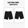 imageCOOFANDY Mens Linen Shorts 9quot Elastic Waist Drawstring Casual Shorts Lightweight Summer Beach ShortsBlack