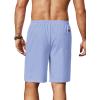imageCOOFANDY Mens Linen Shorts 9quot Elastic Waist Drawstring Casual Shorts Lightweight Summer Beach ShortsBlue