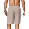 imageCOOFANDY Mens Linen Shorts 9quot Elastic Waist Drawstring Casual Shorts Lightweight Summer Beach ShortsKhaki