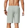 imageCOOFANDY Mens Linen Shorts 9quot Elastic Waist Drawstring Casual Shorts Lightweight Summer Beach ShortsLight Green
