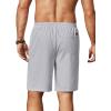imageCOOFANDY Mens Linen Shorts 9quot Elastic Waist Drawstring Casual Shorts Lightweight Summer Beach ShortsLight Grey