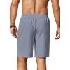 imageCOOFANDY Mens Linen Shorts 9quot Elastic Waist Drawstring Casual Shorts Lightweight Summer Beach ShortsNavy Blue