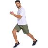 imageCOOFANDY Mens Summer Beach Shorts Lightweight Elastic Waist Drawstring Casual Shorts with PocketBlackDgreen