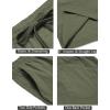 imageCOOFANDY Mens Summer Beach Shorts Lightweight Elastic Waist Drawstring Casual Shorts with PocketBlackDgreen