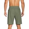 imageCOOFANDY Mens Summer Beach Shorts Lightweight Elastic Waist Drawstring Casual Shorts with PocketBlackDgreen