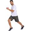imageCOOFANDY Mens Summer Beach Shorts Lightweight Elastic Waist Drawstring Casual Shorts with PocketBlackDgrey