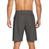 imageCOOFANDY Mens Summer Beach Shorts Lightweight Elastic Waist Drawstring Casual Shorts with PocketBlackDgrey