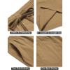 imageCOOFANDY Mens Summer Beach Shorts Lightweight Elastic Waist Drawstring Casual Shorts with PocketDark Khaki