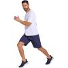 imageCOOFANDY Mens Summer Beach Shorts Lightweight Elastic Waist Drawstring Casual Shorts with PocketDgreyNavy