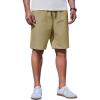 imageCOOFANDY Mens Casual Shorts Cotton Drawstring Summer Shorts Elastic Waist Lightweight Twill Chino ShortsKhaki