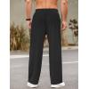 imageCOOFANDY Men Jogger Yoga Sweatpants Casual Athletic Elastic Waist Pants Open Bottom Trouser Jersey Knit Pants with PocketsBlack