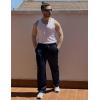 imageCOOFANDY Men Jogger Yoga Sweatpants Casual Athletic Elastic Waist Pants Open Bottom Trouser Jersey Knit Pants with PocketsBlue Purple