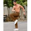 imageCOOFANDY Men Jogger Yoga Sweatpants Casual Athletic Elastic Waist Pants Open Bottom Trouser Jersey Knit Pants with PocketsBrown