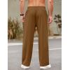 imageCOOFANDY Men Jogger Yoga Sweatpants Casual Athletic Elastic Waist Pants Open Bottom Trouser Jersey Knit Pants with PocketsBrown