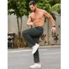 imageCOOFANDY Men Jogger Yoga Sweatpants Casual Athletic Elastic Waist Pants Open Bottom Trouser Jersey Knit Pants with PocketsDark Grey