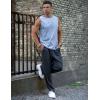 imageCOOFANDY Men Jogger Yoga Sweatpants Casual Athletic Elastic Waist Pants Open Bottom Trouser Jersey Knit Pants with PocketsDark Grey