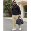 imageCOOFANDY Men Jogger Yoga Sweatpants Casual Athletic Elastic Waist Pants Open Bottom Trouser Jersey Knit Pants with PocketsKhaki