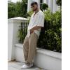 imageCOOFANDY Men Jogger Yoga Sweatpants Casual Athletic Elastic Waist Pants Open Bottom Trouser Jersey Knit Pants with PocketsKhaki