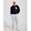 imageCOOFANDY Men Jogger Yoga Sweatpants Casual Athletic Elastic Waist Pants Open Bottom Trouser Jersey Knit Pants with PocketsLight Heather Grey