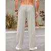imageCOOFANDY Men Jogger Yoga Sweatpants Casual Athletic Elastic Waist Pants Open Bottom Trouser Jersey Knit Pants with PocketsMoon Gray