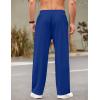 imageCOOFANDY Men Jogger Yoga Sweatpants Casual Athletic Elastic Waist Pants Open Bottom Trouser Jersey Knit Pants with PocketsNavy Blue