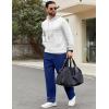 imageCOOFANDY Men Jogger Yoga Sweatpants Casual Athletic Elastic Waist Pants Open Bottom Trouser Jersey Knit Pants with PocketsNavy Blue