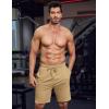 imageCOOFANDY Mens Athletic Shorts Loosefit Training Shorts Relaxed Fit Gym Shorts1 Dark Khaki