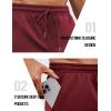 imageCOOFANDY Mens Athletic Shorts Loosefit Training Shorts Relaxed Fit Gym Shorts1 Wine Red