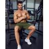 imageCOOFANDY Mens Athletic Shorts Loosefit Training Shorts Relaxed Fit Gym Shorts2 Black Army Green