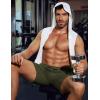 imageCOOFANDY Mens Athletic Shorts Loosefit Training Shorts Relaxed Fit Gym Shorts2 Black Army Green