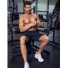 imageCOOFANDY Mens Athletic Shorts Loosefit Training Shorts Relaxed Fit Gym Shorts2 Dark Grey Navy Blue