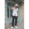 imageCOOFANDY Mens Linen Casual Pants Elastic Waist Beach Pants Lightweight Drawstring Summer Yoga PantsBlack