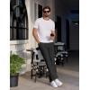 imageCOOFANDY Mens Linen Casual Pants Elastic Waist Beach Pants Lightweight Drawstring Summer Yoga PantsBlack