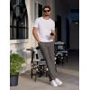 imageCOOFANDY Mens Linen Casual Pants Elastic Waist Beach Pants Lightweight Drawstring Summer Yoga PantsDark Gray