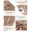 imageCOOFANDY Mens Linen Casual Pants Elastic Waist Beach Pants Lightweight Drawstring Summer Yoga PantsDark Khaki