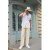 imageCOOFANDY Mens Linen Casual Pants Elastic Waist Beach Pants Lightweight Drawstring Summer Yoga PantsLight Khaki
