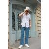imageCOOFANDY Mens Linen Casual Pants Elastic Waist Beach Pants Lightweight Drawstring Summer Yoga PantsNavy Blue
