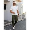 imageCOOFANDY Mens Waffle Jogger Lightweight Drawstring Casual Pants Slim Fit Jogger Sweatpants with PocketsArmy Green