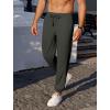 imageCOOFANDY Mens Waffle Jogger Lightweight Drawstring Casual Pants Slim Fit Jogger Sweatpants with PocketsArmy Green